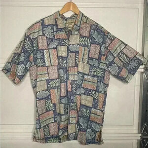 Vintage Cooke Street Reverse Print Honolulu Hawaii Short Sleeve Button Down 2XL